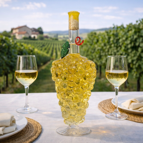 Szőlőfürt formájú díszüveges bor - (0.5L)