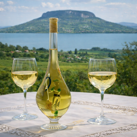 Horgász ajándék díszüveges bor - Figurás (0.5L)