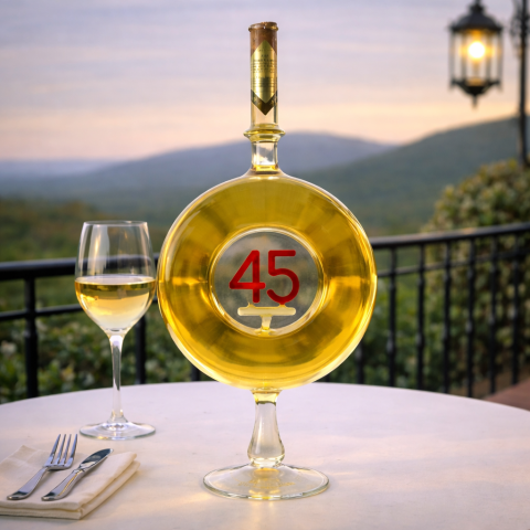 45. Évszámos Ajándék Díszüveges Bor - Körgyűrűs (0.5L)