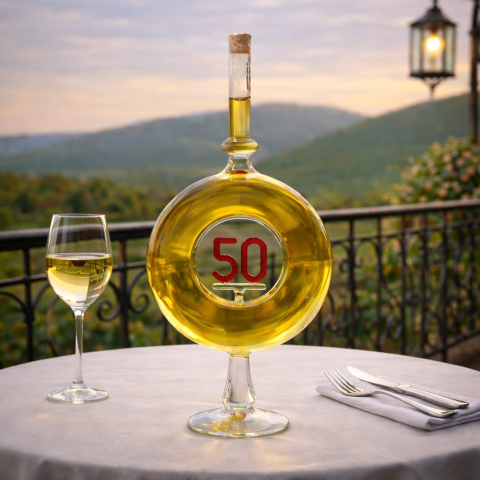 50. Évszámos Ajándék Díszüveges Bor - Körgyűrűs (0.5L)