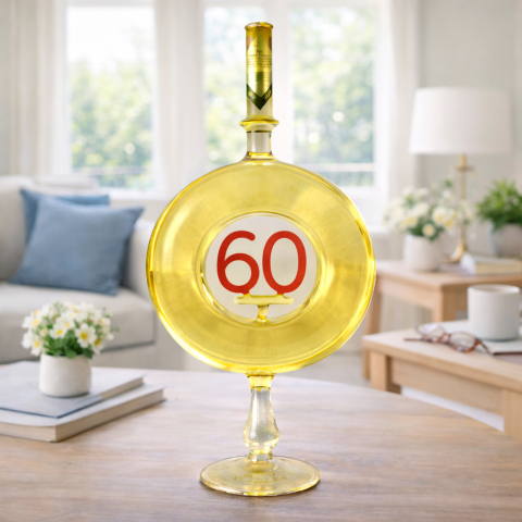 60. Évszámos Ajándék Díszüveges Bor - Körgyűrűs (0.5L)