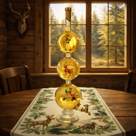 Vadász díszüveges bortorony csappal - (2.1L)