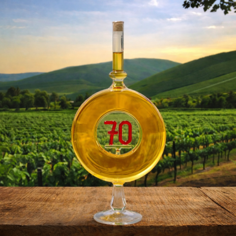 70. Évszámos Ajándék Díszüveges Bor - Körgyűrűs (0.5L)