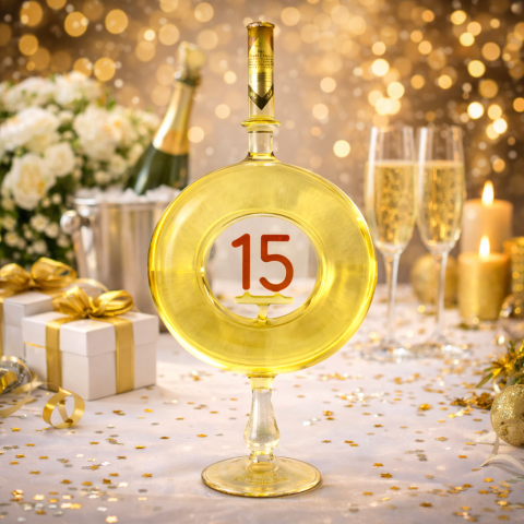 15. Évszámos Ajándék Díszüveges Bor - Körgyűrűs (0.5L)