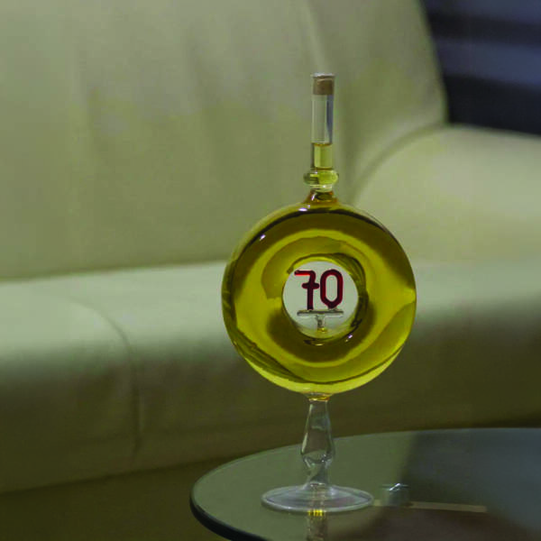 70. Évszámos Ajándék Díszüveges Bor - Körgyűrűs (0.5L)