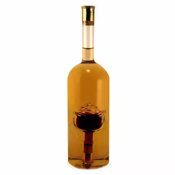 Hengeres palack, belül rózsaszállal (0,1L)