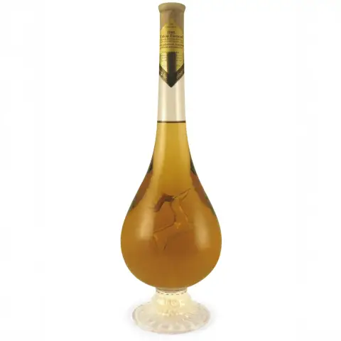 Húzott nyakú talpas csepp formájú palack, benne  szarvassal (0,5L )