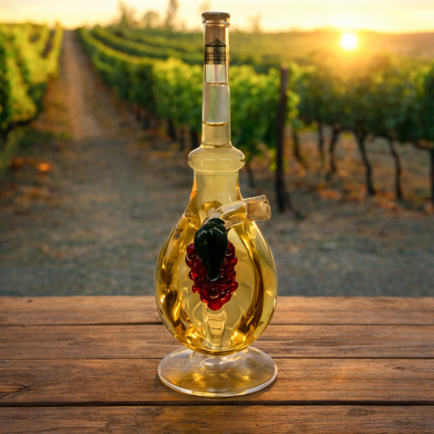 Csepp formájú talpas palack kívűl fürt (0,1 L)