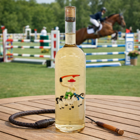 Hengeres palack, belül csikós legénnyel (0,2L)