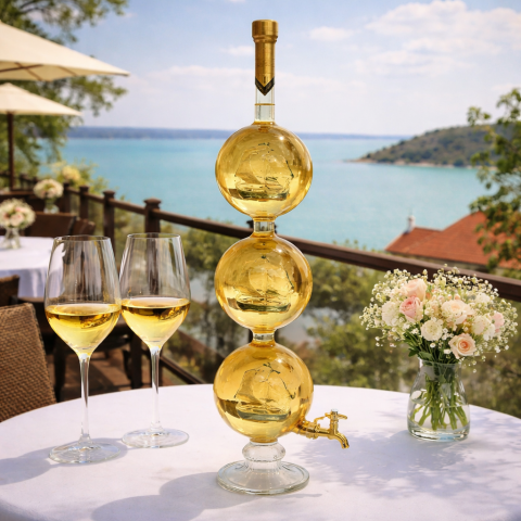 Óriás gömbök vitorlással, csappal ,  (2.1L)