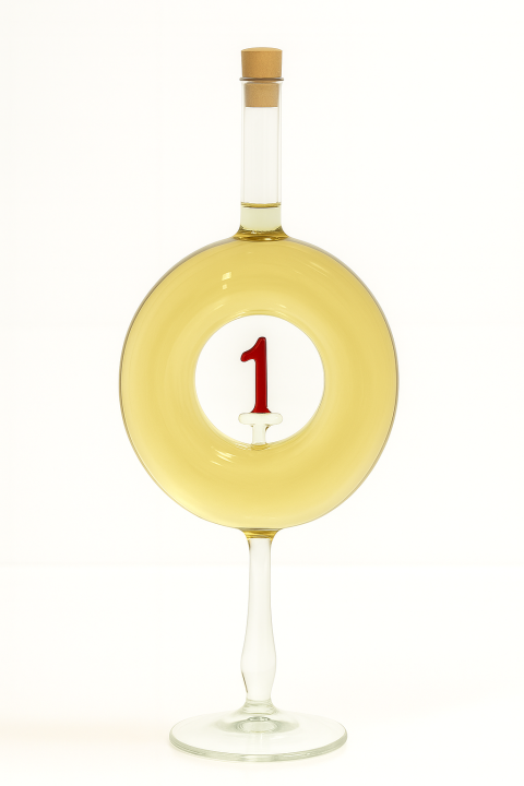 Évszámos díszüveges bor